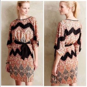 Anthropologie Bera Pleated Dress by Fleur Wood